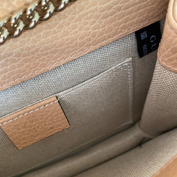 Gucci Shoulder Bag Neutrals Leather Interlocking G Logo - Picture 4 of 6